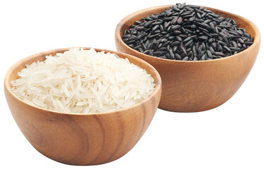 Organic red rice, basmati rice and black wild rice 