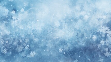 abstract background with snowflakes and ice