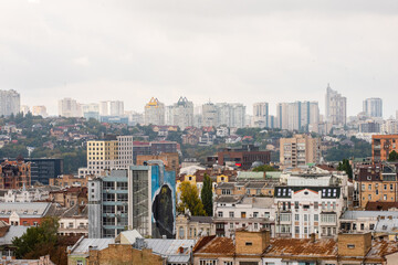 The city of Kyiv during the air alarm, war