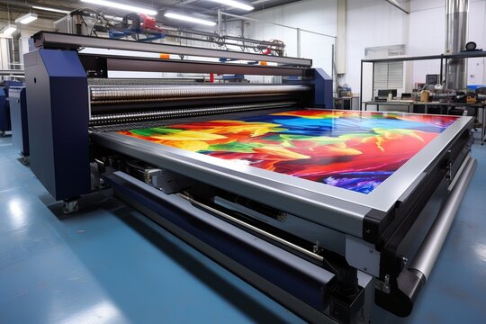 Large format printing machine in a digital printing house