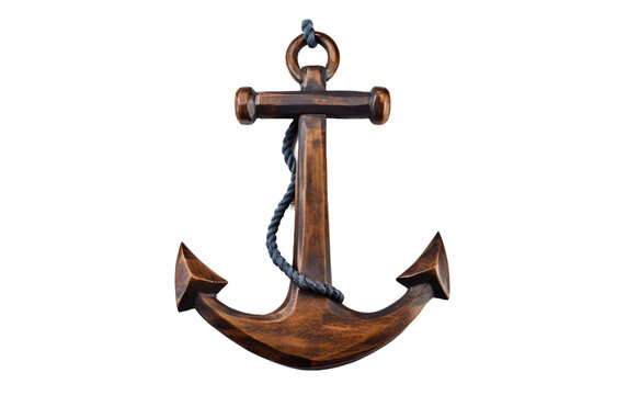 Vintage Maritime Anchor Design on isolated background