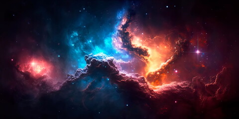 Space background with nebulas and stars.