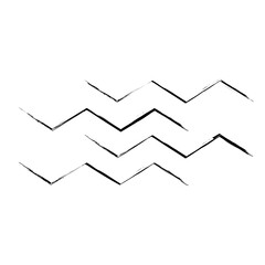 Zigzag Line Abstract Stroke Hand Drawn Linear Element
