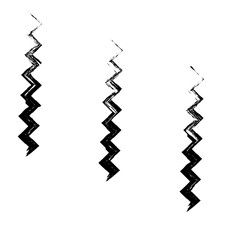 Zigzag Line Abstract Stroke Hand Drawn Linear Element