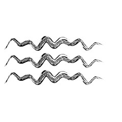 Zigzag Line Abstract Stroke Hand Drawn Linear Element