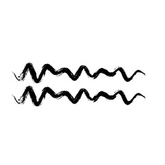 Zigzag Line Abstract Stroke Hand Drawn Linear Element