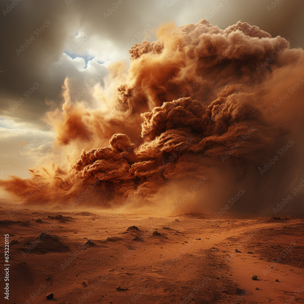 Aufkleber a photograph of a swirling dust storm on mars, showcasing the planet's dynamic weather patterns and 