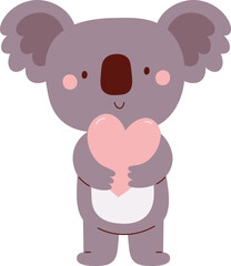 Koala Holding Heart