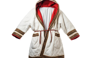 Hooded Boxing Robe Garment on Transparent Background