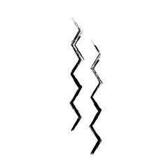 Zigzag Line Abstract Stroke Hand Drawn Linear Element