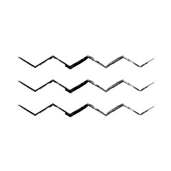 Naklejka premium Zigzag Line Abstract Stroke Hand Drawn Linear Element