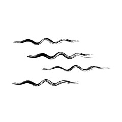 Zigzag Line Abstract Stroke Hand Drawn Linear Element
