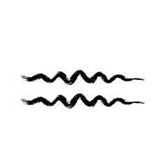Zigzag Line Abstract Stroke Hand Drawn Linear Element