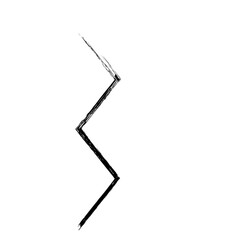 Zigzag Line Abstract Stroke Hand Drawn Linear Element