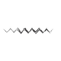 Zigzag Line Abstract Stroke Hand Drawn Linear Element