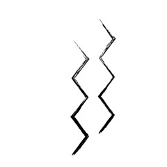 Obraz premium Zigzag Line Abstract Stroke Hand Drawn Linear Element