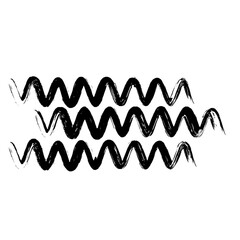 Zigzag Line Abstract Stroke Hand Drawn Linear Element