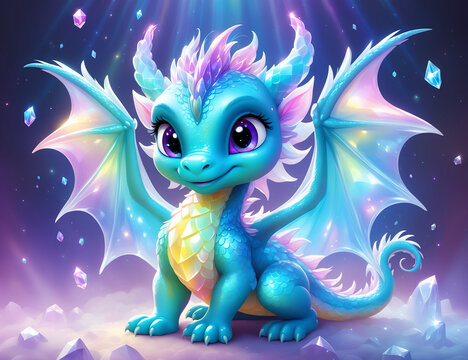 cute baby cartoon fantasy dragon