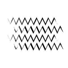 Zigzag Line Abstract Stroke Hand Drawn Linear Element