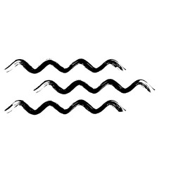 Zigzag Line Abstract Stroke Hand Drawn Linear Element