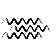 Zigzag Line Abstract Stroke Hand Drawn Linear Element