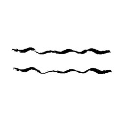 Zigzag Line Abstract Stroke Hand Drawn Linear Element