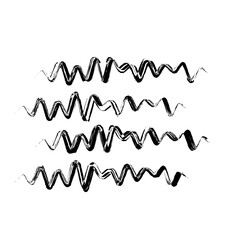 Zigzag Line Abstract Stroke Hand Drawn Linear Element