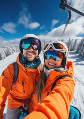 Fototapeta na wymiar snowboarders, skiers in the mountains, winter snowy slope, sport, active recreation, lifestyle, people, skiing, snowboarding, athlete, portrait, warm clothes, vacation, travel, nature