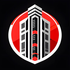 Immobilien-Logo Design: Modernes Hochhaus - Urban-Eleganz