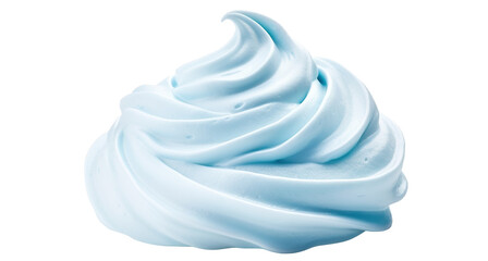 Blue whipped cream, cut out