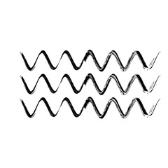 Zigzag Line Abstract Stroke Hand Drawn Linear Element