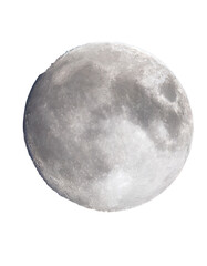 moon in the dark on transparent background