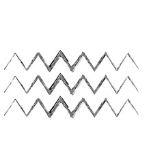 Zigzag Line Abstract Stroke Hand Drawn Linear Element