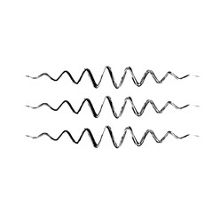Zigzag Line Abstract Stroke Hand Drawn Linear Element