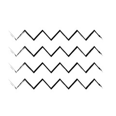 Zigzag Line Abstract Stroke Hand Drawn Linear Element