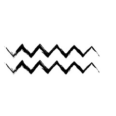 Naklejka premium Zigzag Line Abstract Stroke Hand Drawn Linear Element