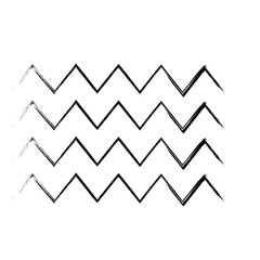 Zigzag Line Abstract Stroke Hand Drawn Linear Element