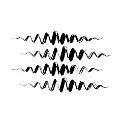 Zigzag Line Abstract Stroke Hand Drawn Linear Element