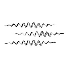 Zigzag Line Abstract Stroke Hand Drawn Linear Element