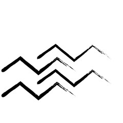 Zigzag Line Abstract Stroke Hand Drawn Linear Element