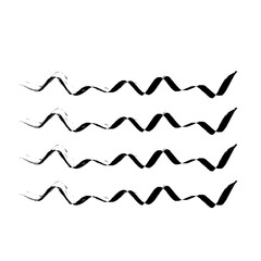 Zigzag Line Abstract Stroke Hand Drawn Linear Element