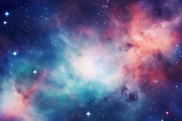 Foto op Aluminium Galaxy with stars and nebula vibrant magic background Generative AI  © LayerAce.com