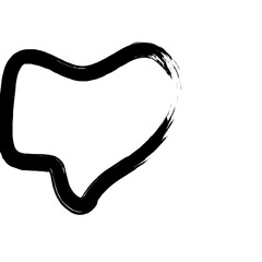 Grunge Abstract Hand Drawn Fluid Stroke Line Shape 