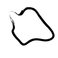 Grunge Abstract Hand Drawn Fluid Stroke Line Shape 