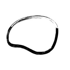 Grunge Abstract Hand Drawn Fluid Stroke Line Shape 