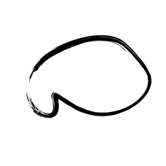 Grunge Abstract Hand Drawn Fluid Stroke Line Shape 