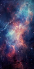 Fototapeta na wymiar Galaxy with stars and nebula vibrant magic background Generative AI 