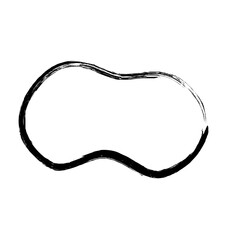 Abstract Hand Drawn Fluid Grunge Stroke Line Shape 