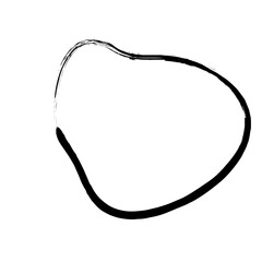 Grunge Abstract Hand Drawn Fluid Stroke Line Shape 