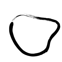 Grunge Abstract Hand Drawn Fluid Stroke Line Shape 